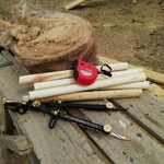 фото Шканты деревянные берёзовые для бруса и бревна